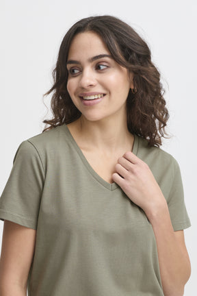 Fransa FRZASHOULDER TEE 1, Agave Green