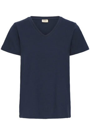 Fransa FRZASHOULDER TEE 1, Dark Peacoat