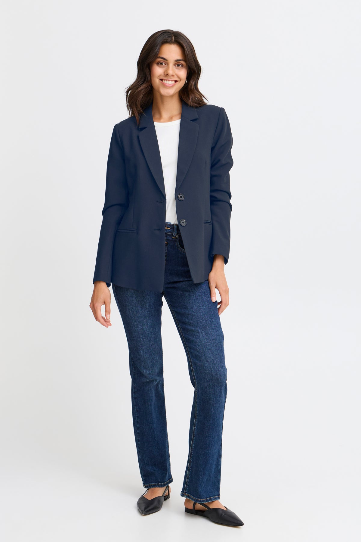 Fransa FRAbigail 1 Blazer, Dark Peacoat