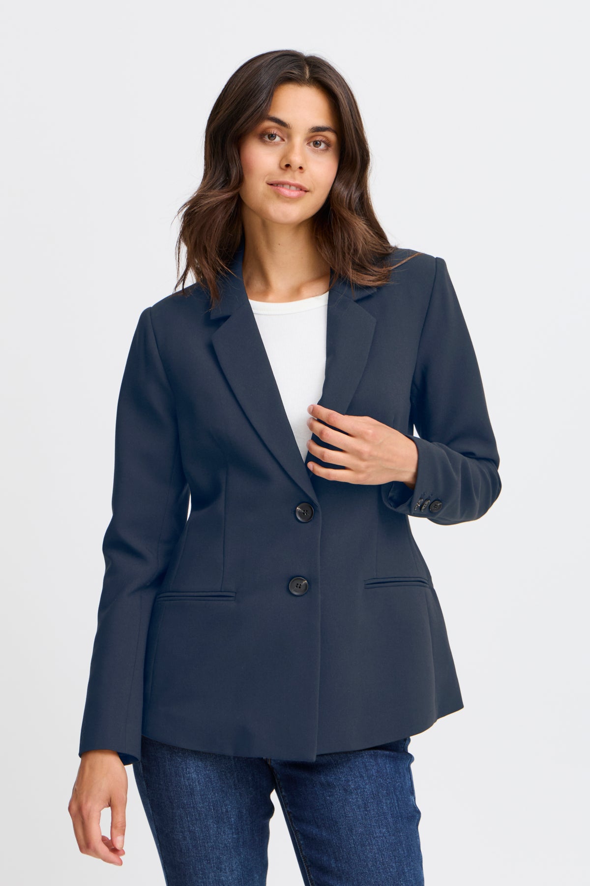 Fransa FRAbigail 1 Blazer, Dark Peacoat