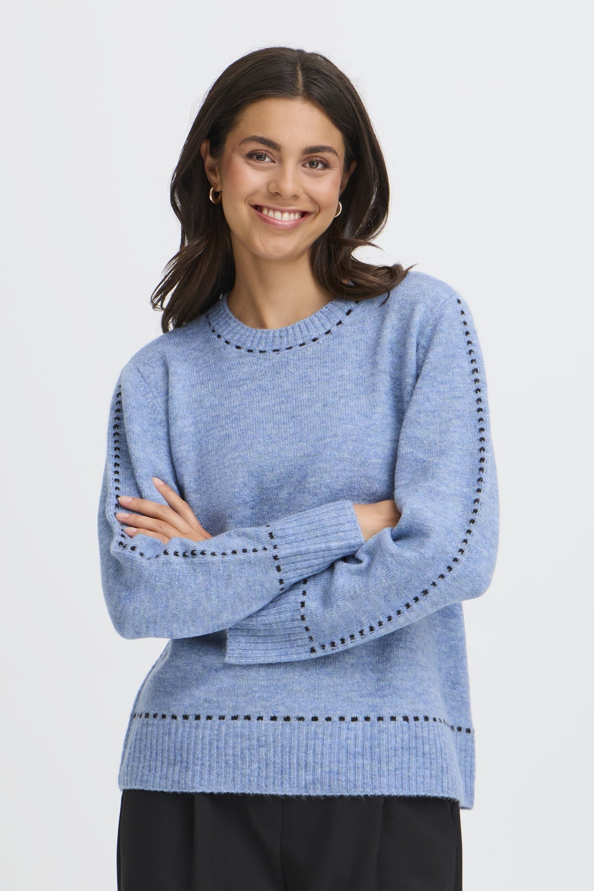 Fransa FRELISE PULLOVER 1, INFINITY MEL STRIPE
