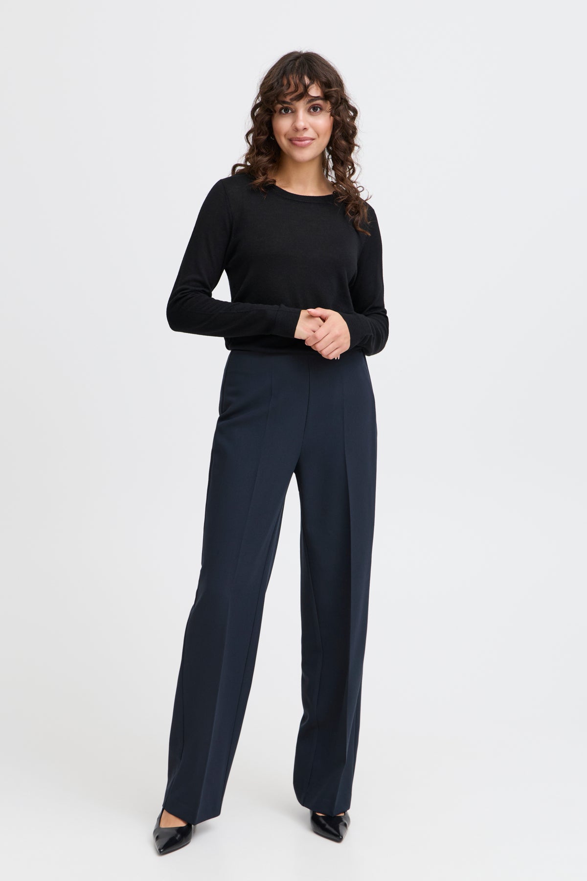 Fransa FRABIGAIL PANTS 1, Dark Peacoat
