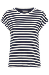 Fransa FRCANO TEE 1,  NAVY BLUE STRIPE