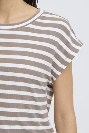 Fransa FRCANO TEE 1,  MOUNTAIN STRIPE