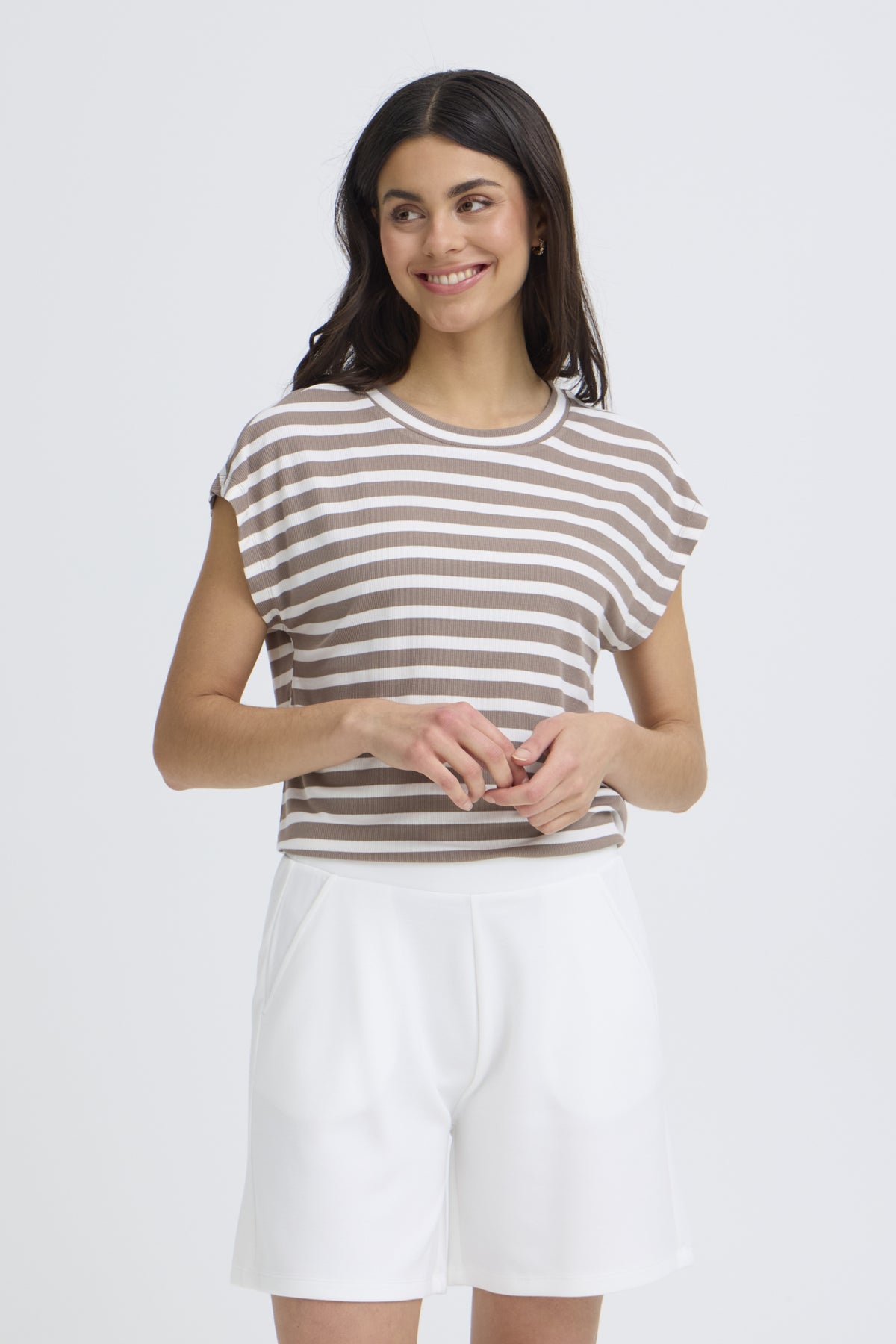 Fransa FRCANO TEE 1,  MOUNTAIN STRIPE
