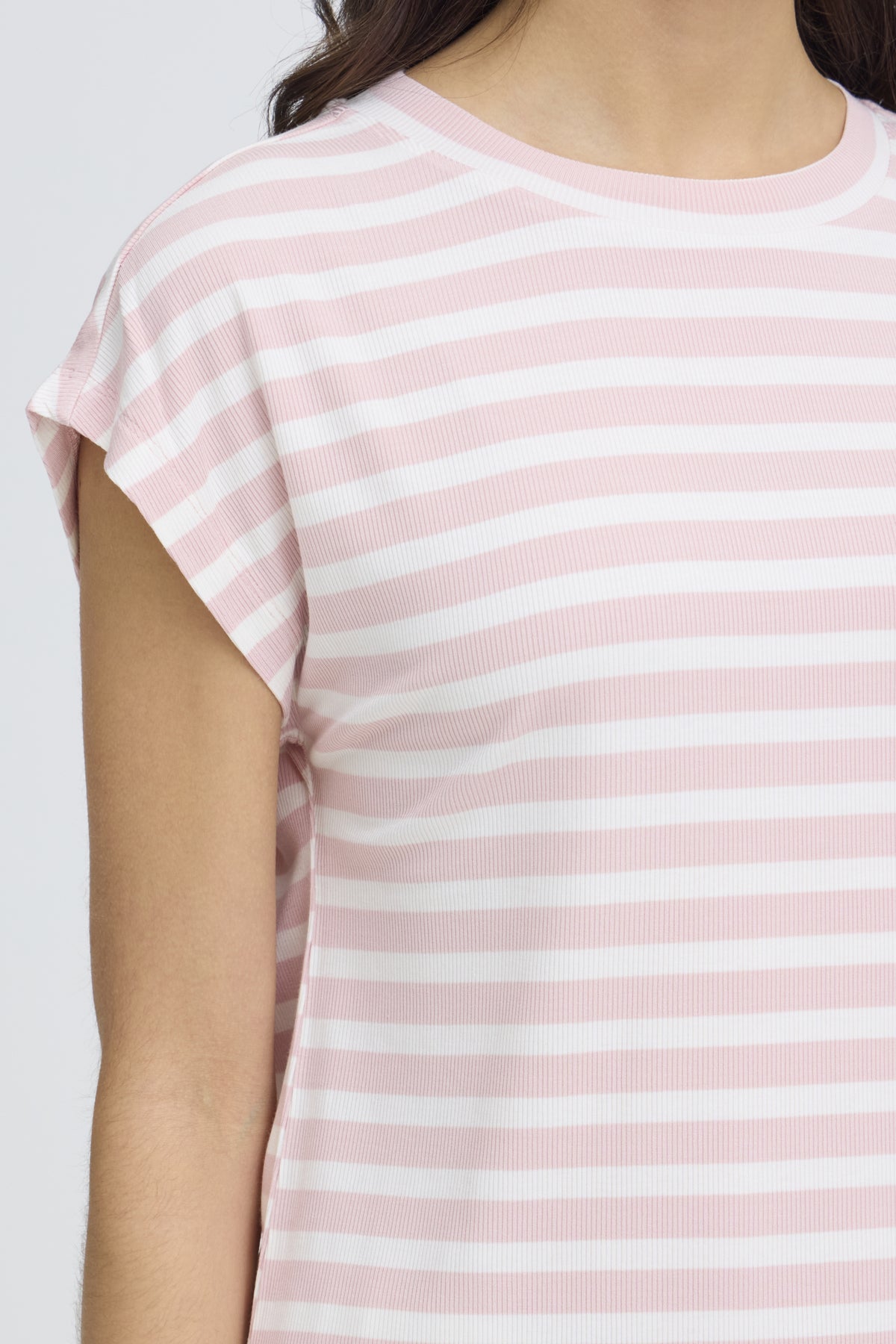 Fransa FRCANO TEE 1,  LOTUS STRIPE