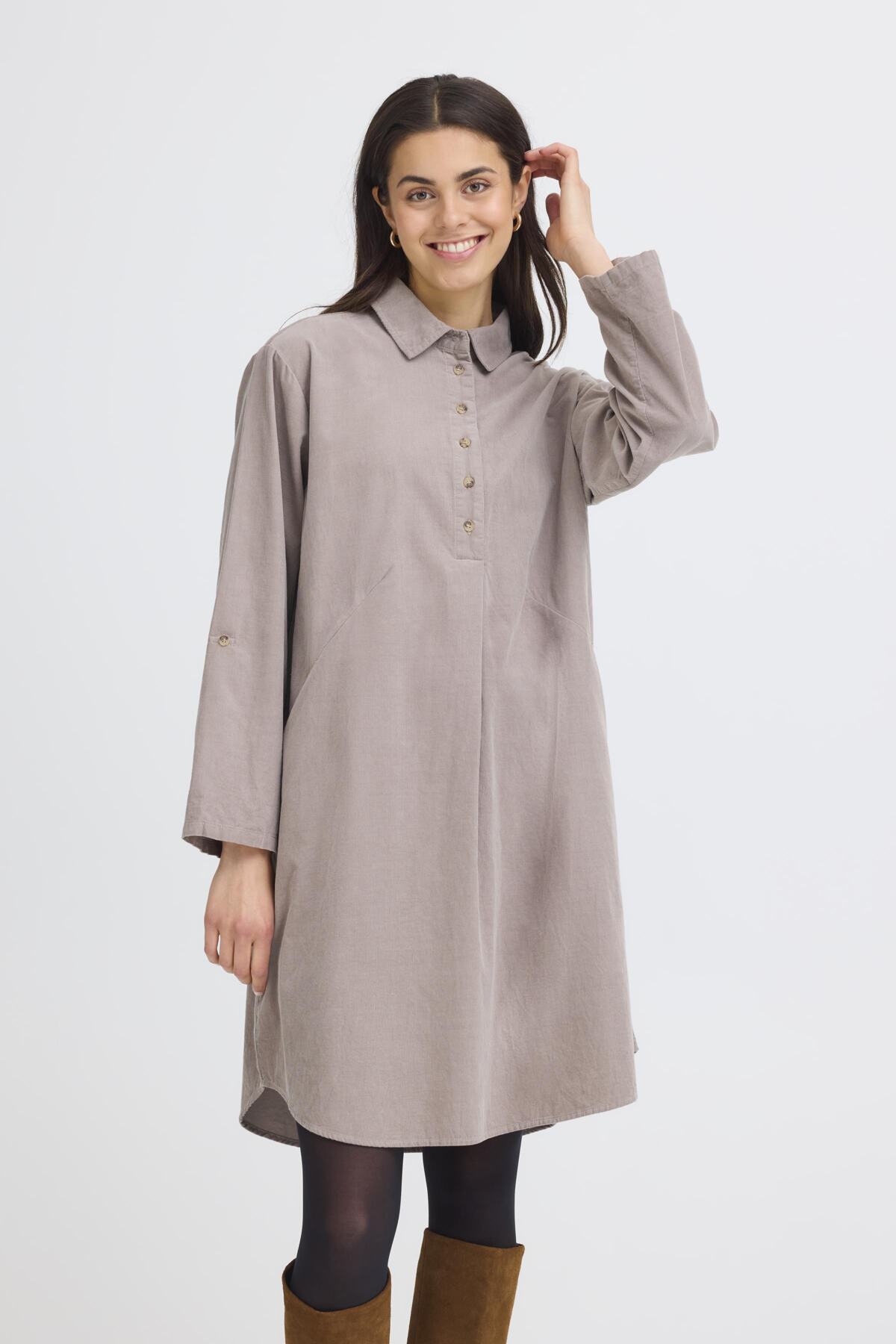Fransa FRCORY DRESS 2, MOON ROCK