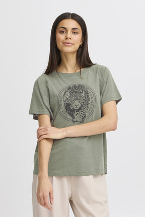 Fransa FRELINA TEE 3, Agave Green MIX