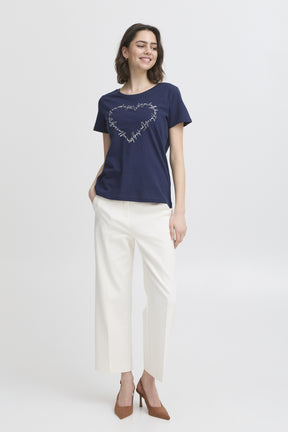 Fransa FRSURI TEE 1, Navy Blazer mix