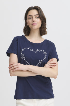 Fransa FRSURI TEE 1, Navy Blazer mix