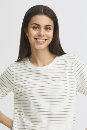 Fransa FRAMORA TEE 1, Agave Green art