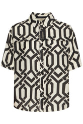 Fransa FRARIANA SHIRT 5,Whisper White Black