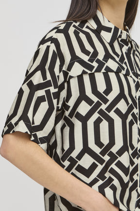 Fransa FRARIANA SHIRT 5,Whisper White Black