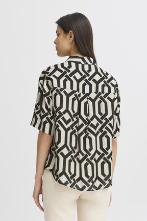 Fransa FRARIANA SHIRT 5,Whisper White Black