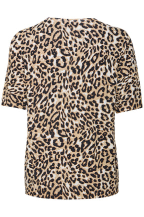 Fransa FRODESSA PULLOVER 1, Brown leopard art