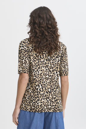 Fransa FRODESSA PULLOVER 1, Brown leopard art