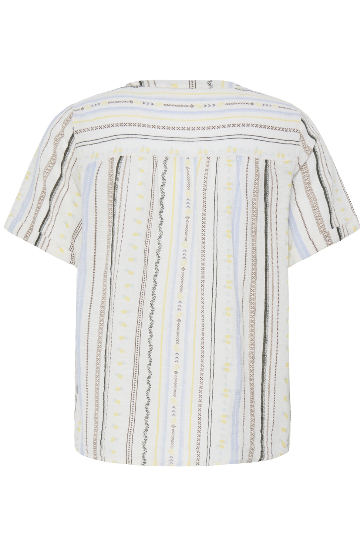 Fransa FRBOBBI SHIRT 1, CREAM W BLUE/BROWN STRIPE