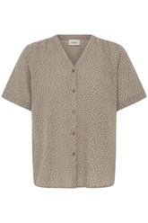 Fransa FRBOBBI SHIRT 1, DOT DOTS MOUNTAIL TRAIL WHITE DOT