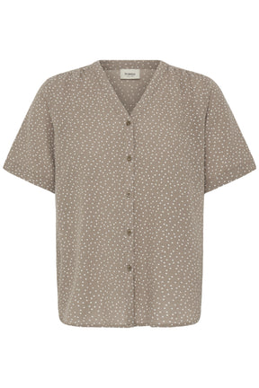 Fransa FRBOBBI SHIRT 1, DOT DOTS MOUNTAIL TRAIL WHITE DOT