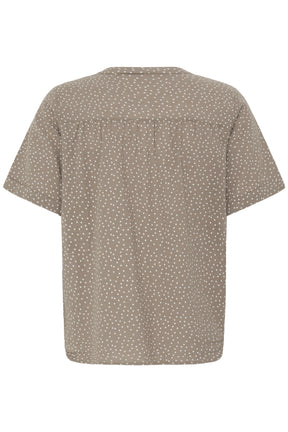 Fransa FRBOBBI SHIRT 1, DOT DOTS MOUNTAIL TRAIL WHITE DOT