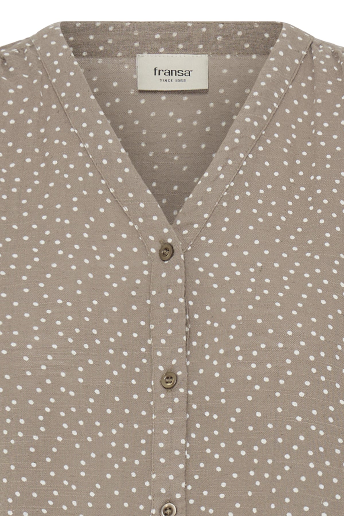 Fransa FRBOBBI SHIRT 1, DOT DOTS MOUNTAIL TRAIL WHITE DOT