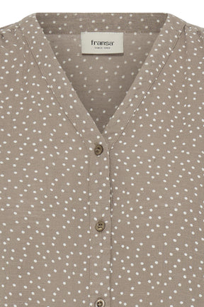 Fransa FRBOBBI SHIRT 1, DOT DOTS MOUNTAIL TRAIL WHITE DOT