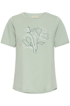 Fransa FRALLI TEE 2, Iceberg Green mix