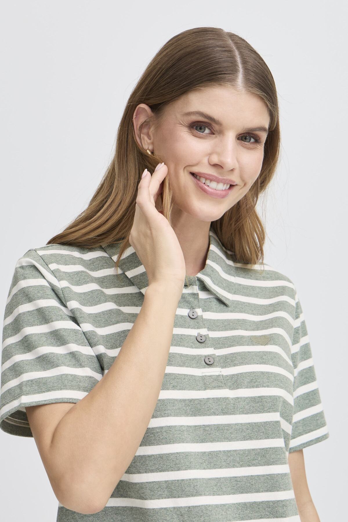 Fransa FRSAMMA TEE 1,   Iceberg Green mix