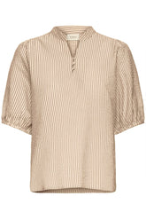 Fransa FrCayla Blouse 1, Silver Mink Stripes