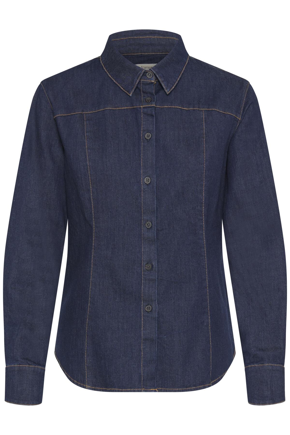 Fransa FRCHICAGO SHIRT 3, RAW BLUE DENIM
