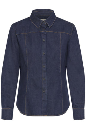 Fransa FRCHICAGO SHIRT 3, RAW BLUE DENIM