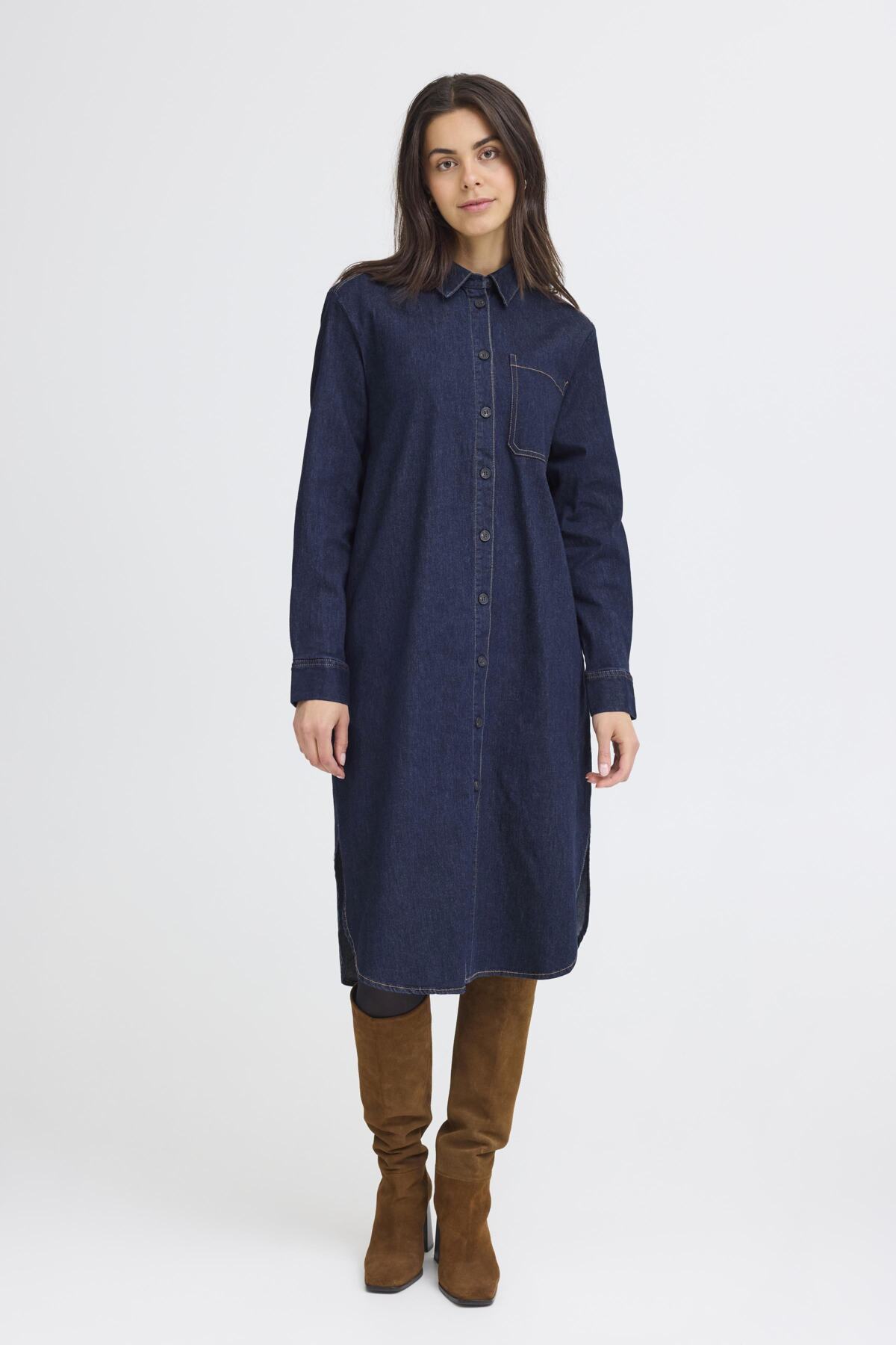 Fransa FRCHICAGO DRESS 4,  RAW BLUE DENIM