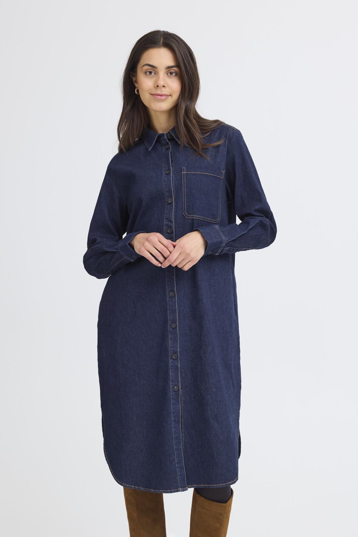 Fransa FRCHICAGO DRESS 4,  RAW BLUE DENIM