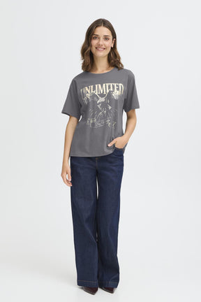 Fransa FRHAISLEY TEE 1, GRAY PIN METAL