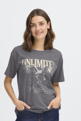 Fransa FRHAISLEY TEE 1, GRAY PIN METAL