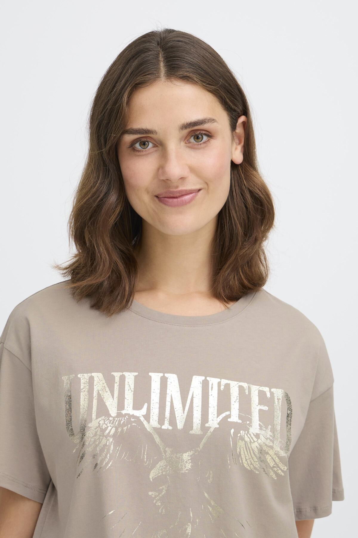 Fransa FRHAISLEY TEE 1,  MOON ROCK