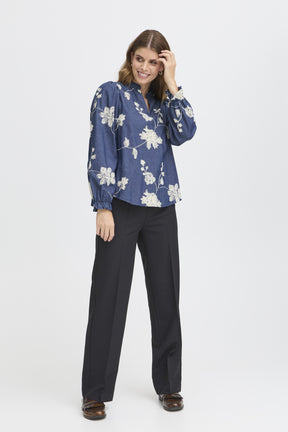 Fransa FRDARANA BLOUSE 1, MID BLUE EM