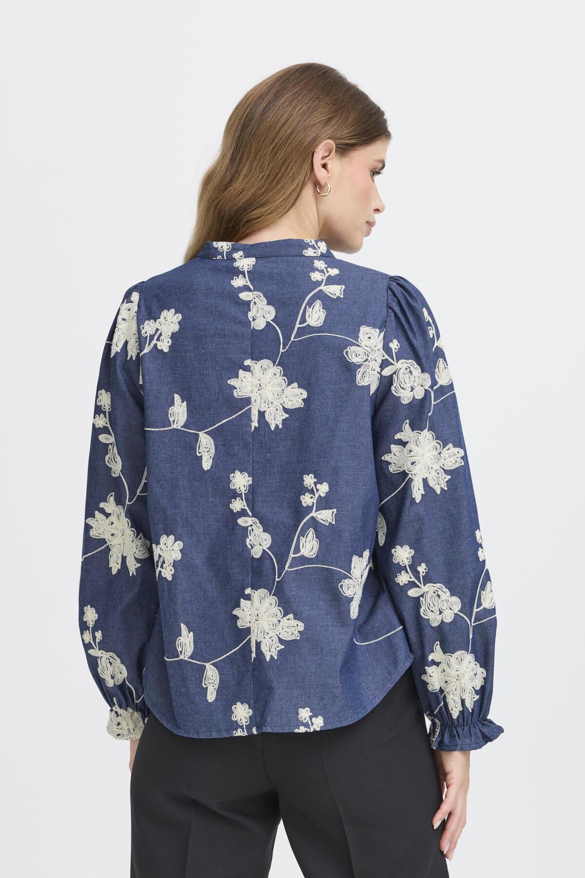 Fransa FRDARANA BLOUSE 1, MID BLUE EM