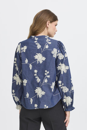 Fransa FRDARANA BLOUSE 1, MID BLUE EM