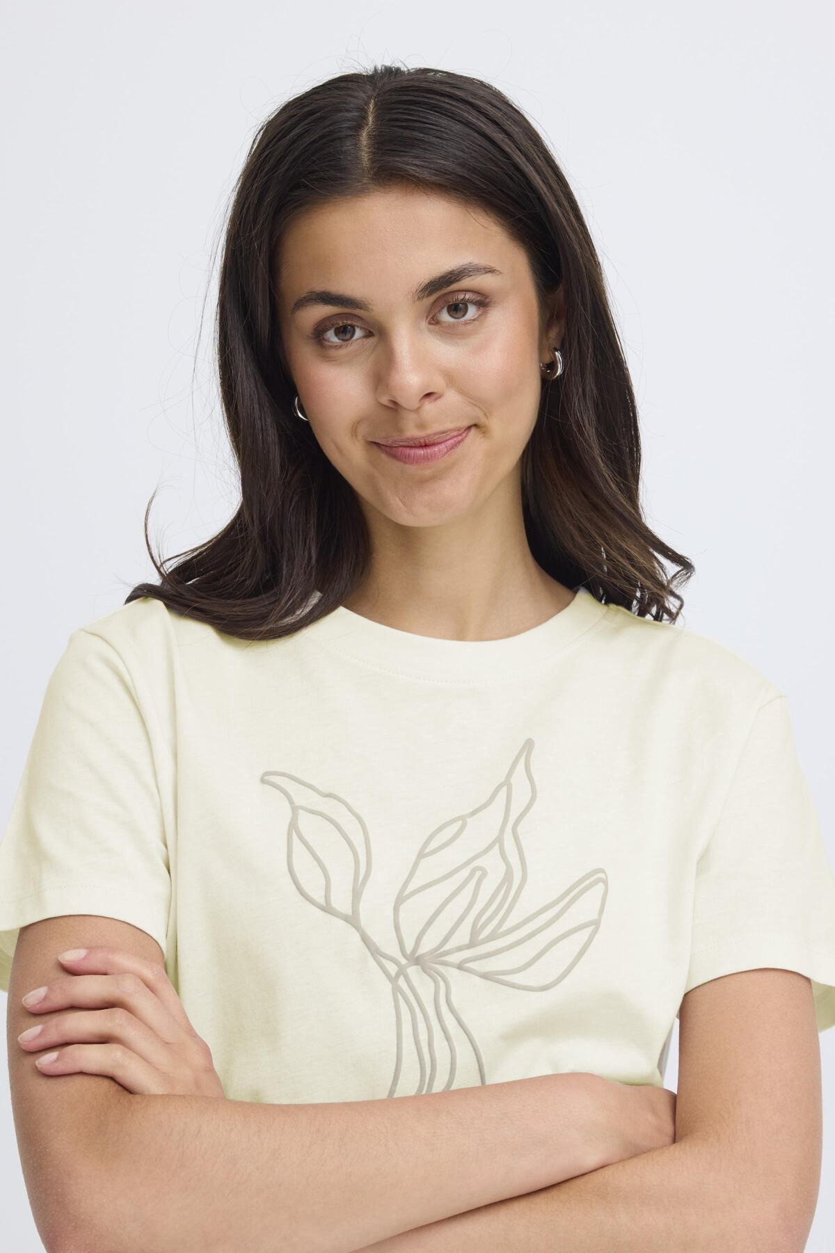 Fransa FRARIELLA TEE 1, WHISPER WHITE PUFF