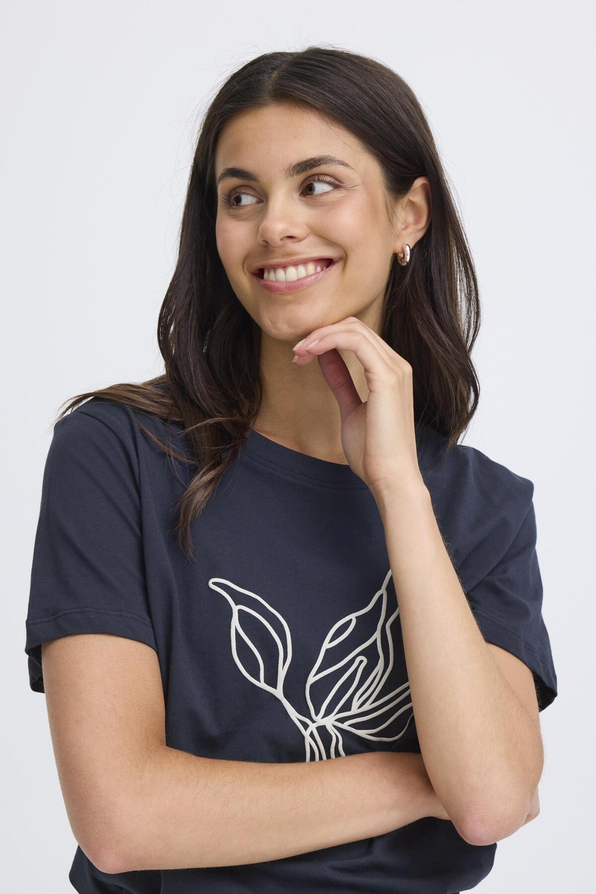 Fransa FRARIELLA TEE 1, NIGHT PUFF
