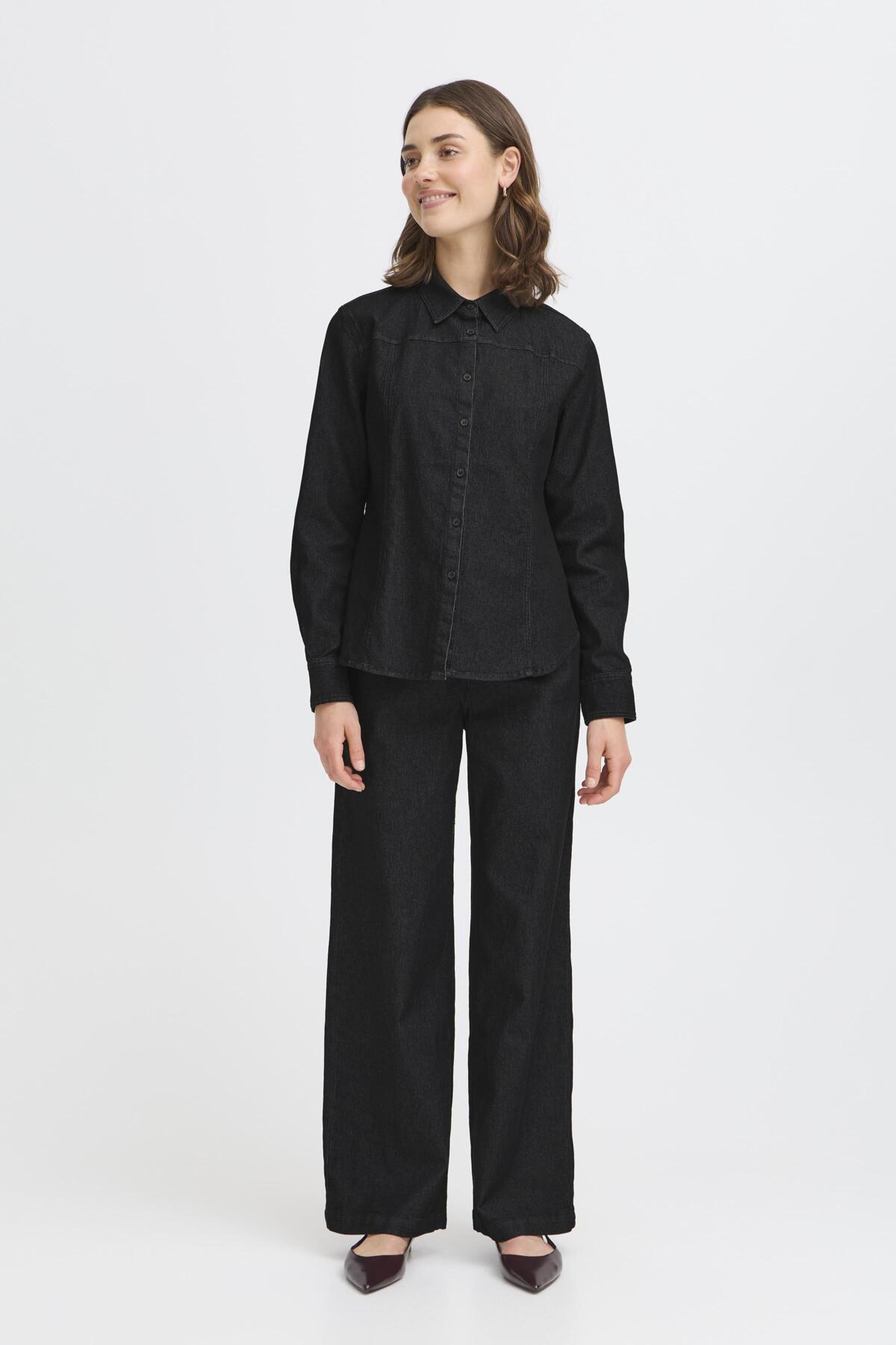 Fransa FRCHI SHIRT 1, BLACK DENIM