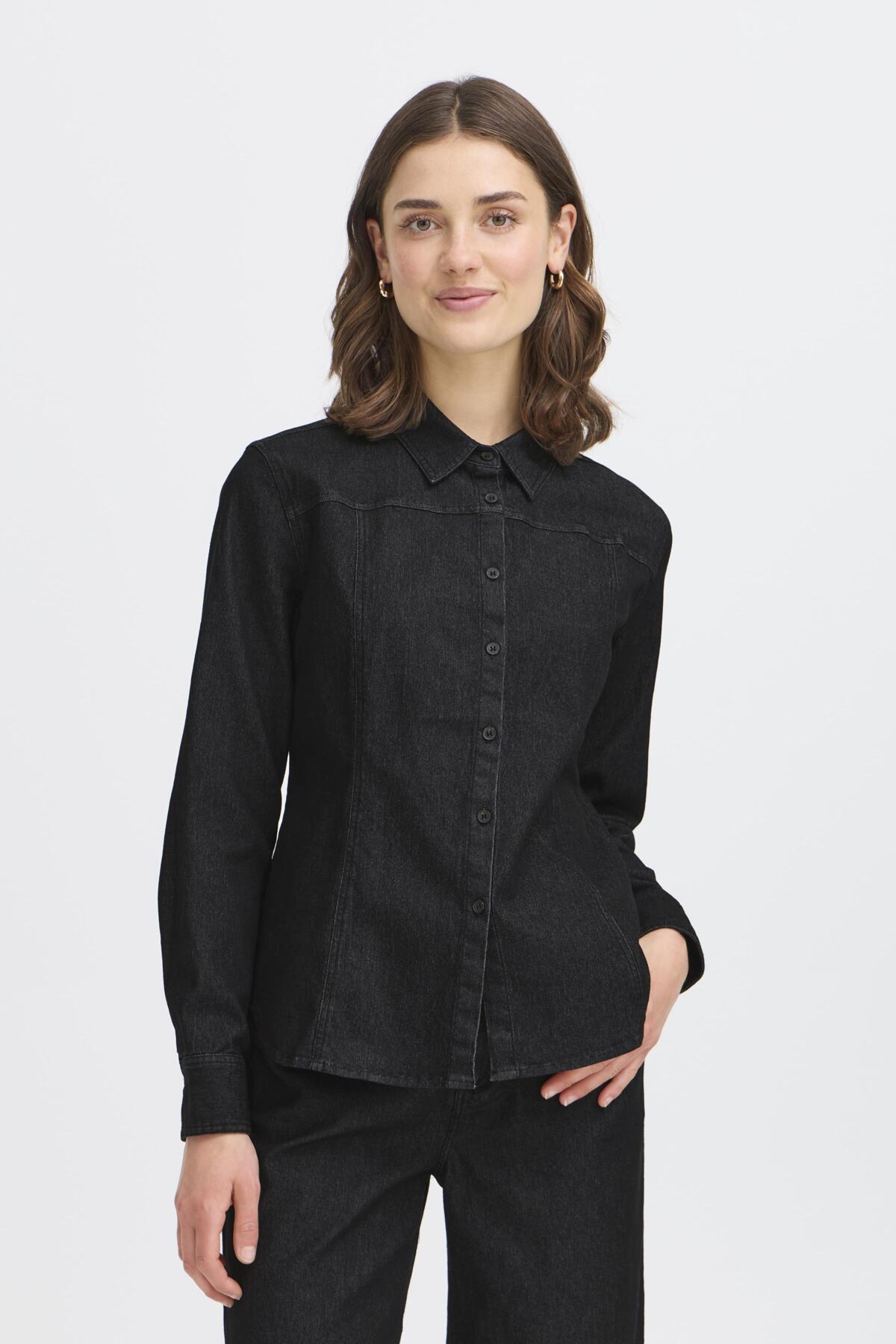 Fransa FRCHI SHIRT 1, BLACK DENIM