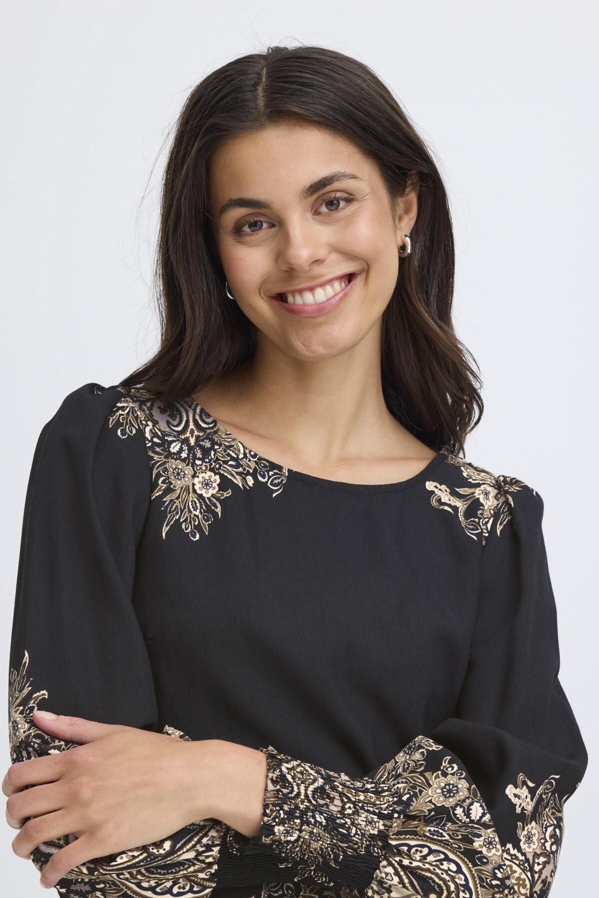 Fransa FRADARA BLOUSE 3, BLACK PAISLEY