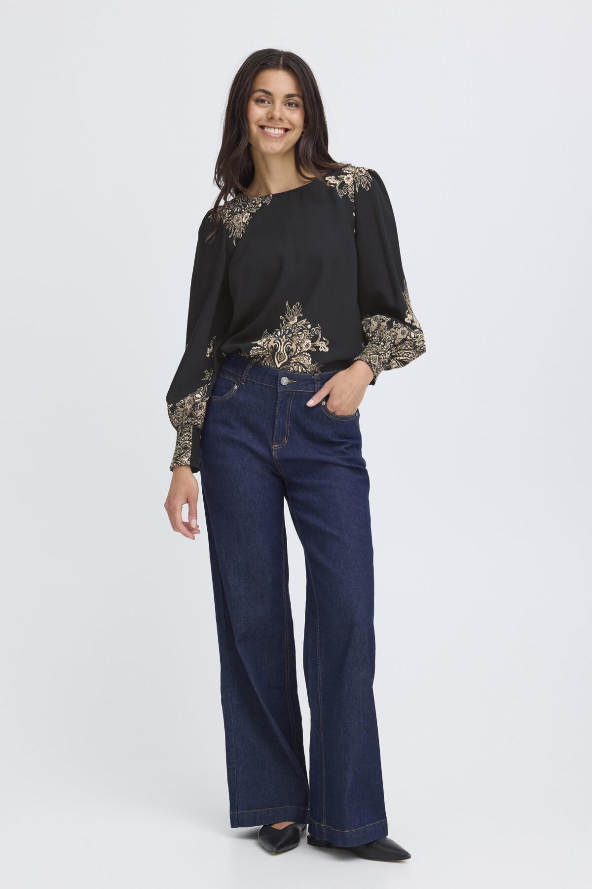 Fransa FRADARA BLOUSE 3, BLACK PAISLEY