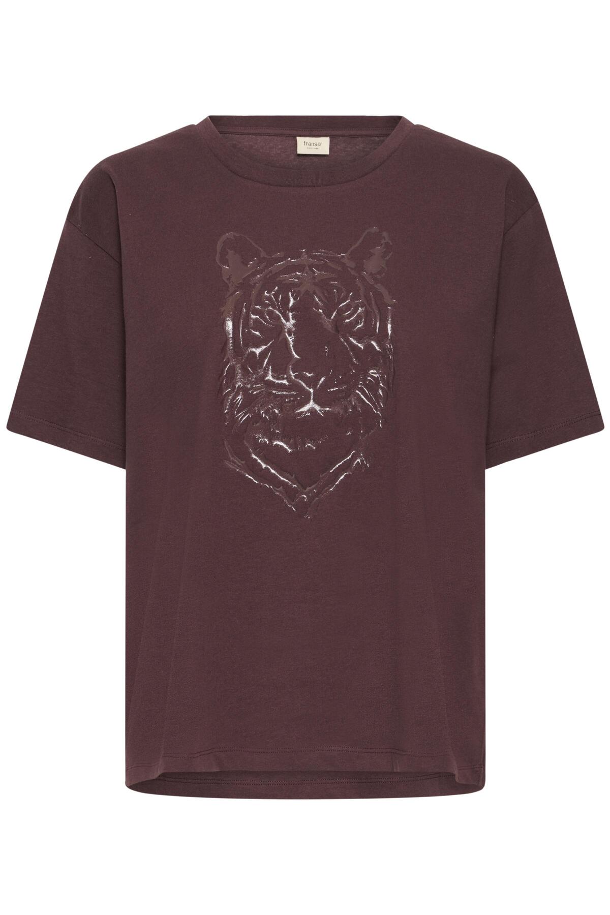 Fransa FRLILIANA TEE 1, FUDGE TIGER