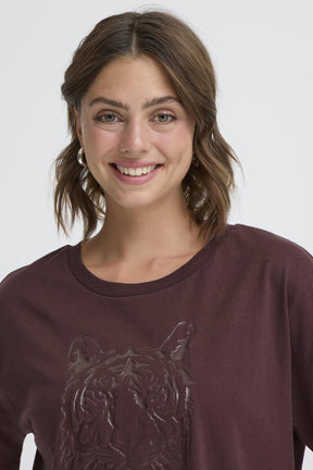 Fransa FRLILIANA TEE 1, FUDGE TIGER