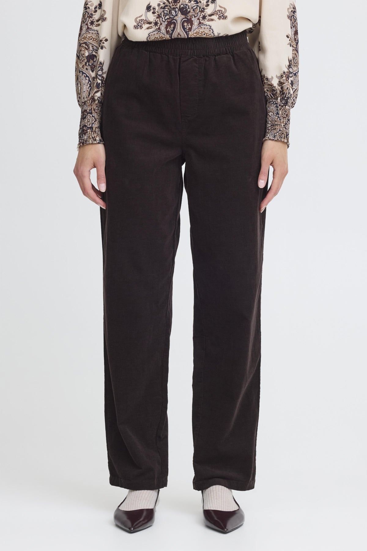 Fransa FRCORY PANTS 2, CHOCOLATE TORTE