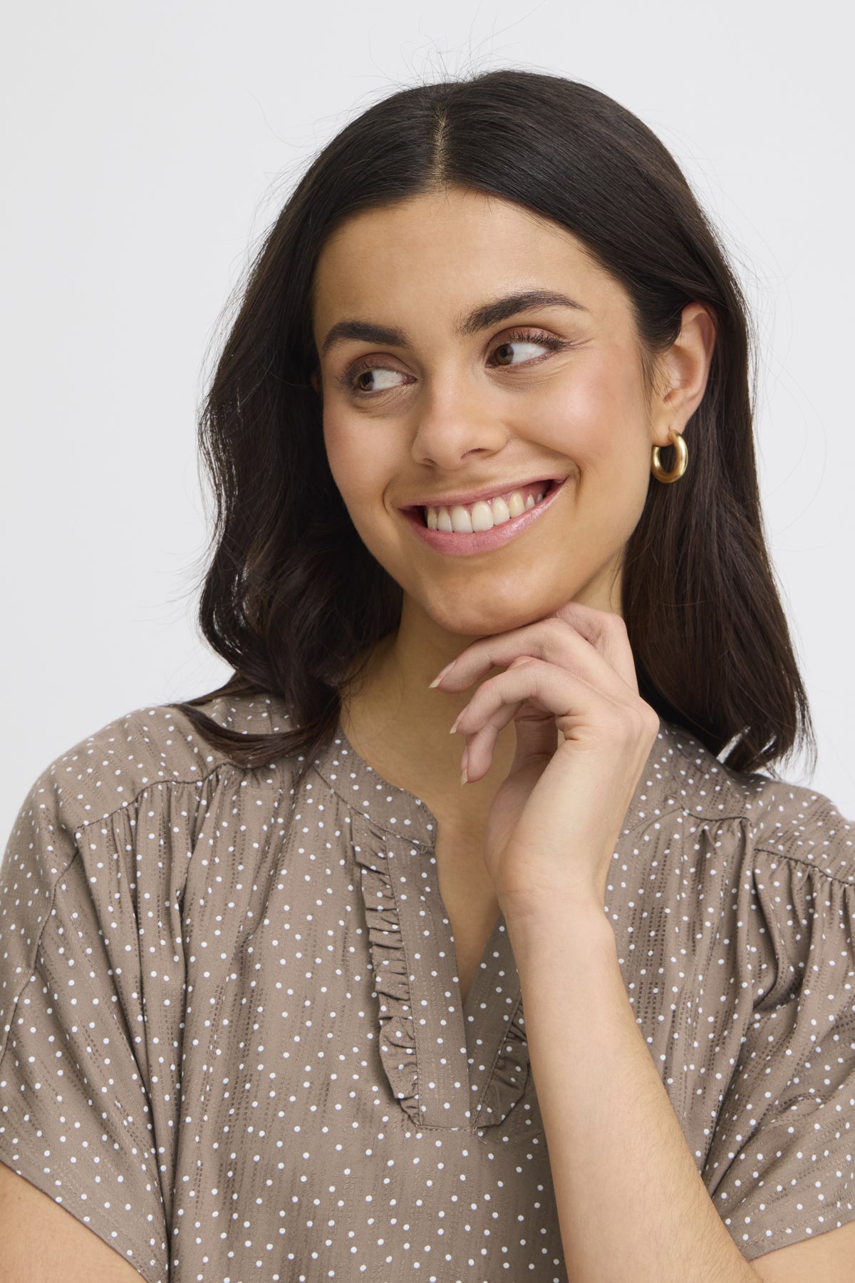 Fransa FRLAYA BLOUSE 1, Dot dots mountain t. white dot