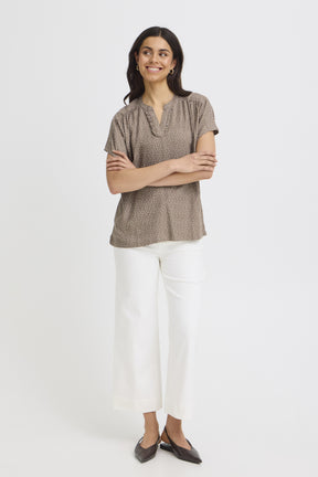 Fransa FRLAYA BLOUSE 1, Dot dots mountain t. white dot